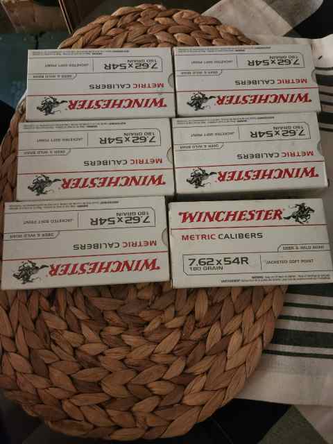Winchester 7.62x54r ammo for sale Mosin psl