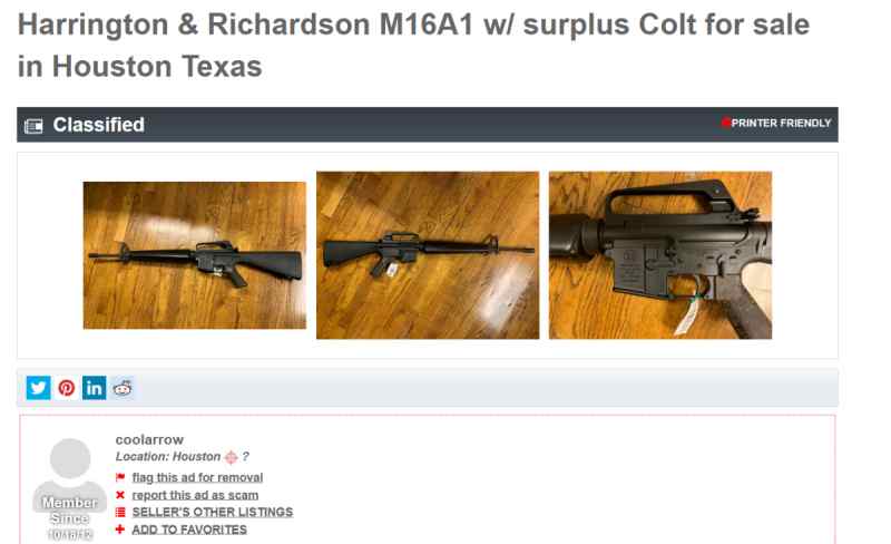 WTB - message to COOLARROW - M16A1