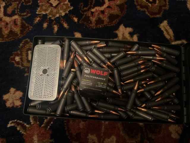 7.62x39 123gr. HP. wolf 1000rounds 