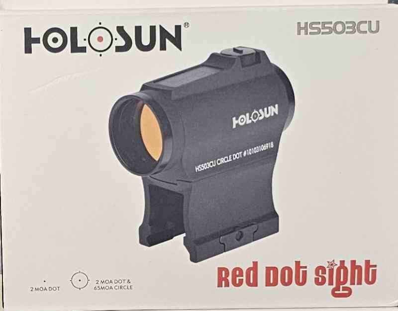 New Holosun HS503CU Red Dot, Solar, Dual Reticle